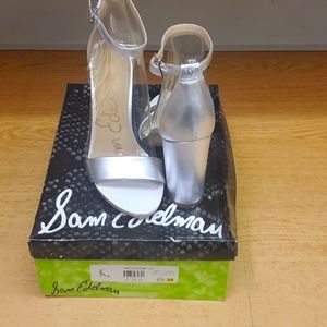 Sam Edelman  Women's Yaro, Silver Met Lea  Pumps